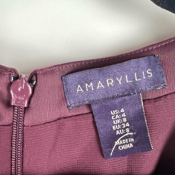 Nwot - Amaryllis, Women’s Sleeveless Wide Legged Romper. Color: Maroon. Size: 4. - Picture 4 of 14